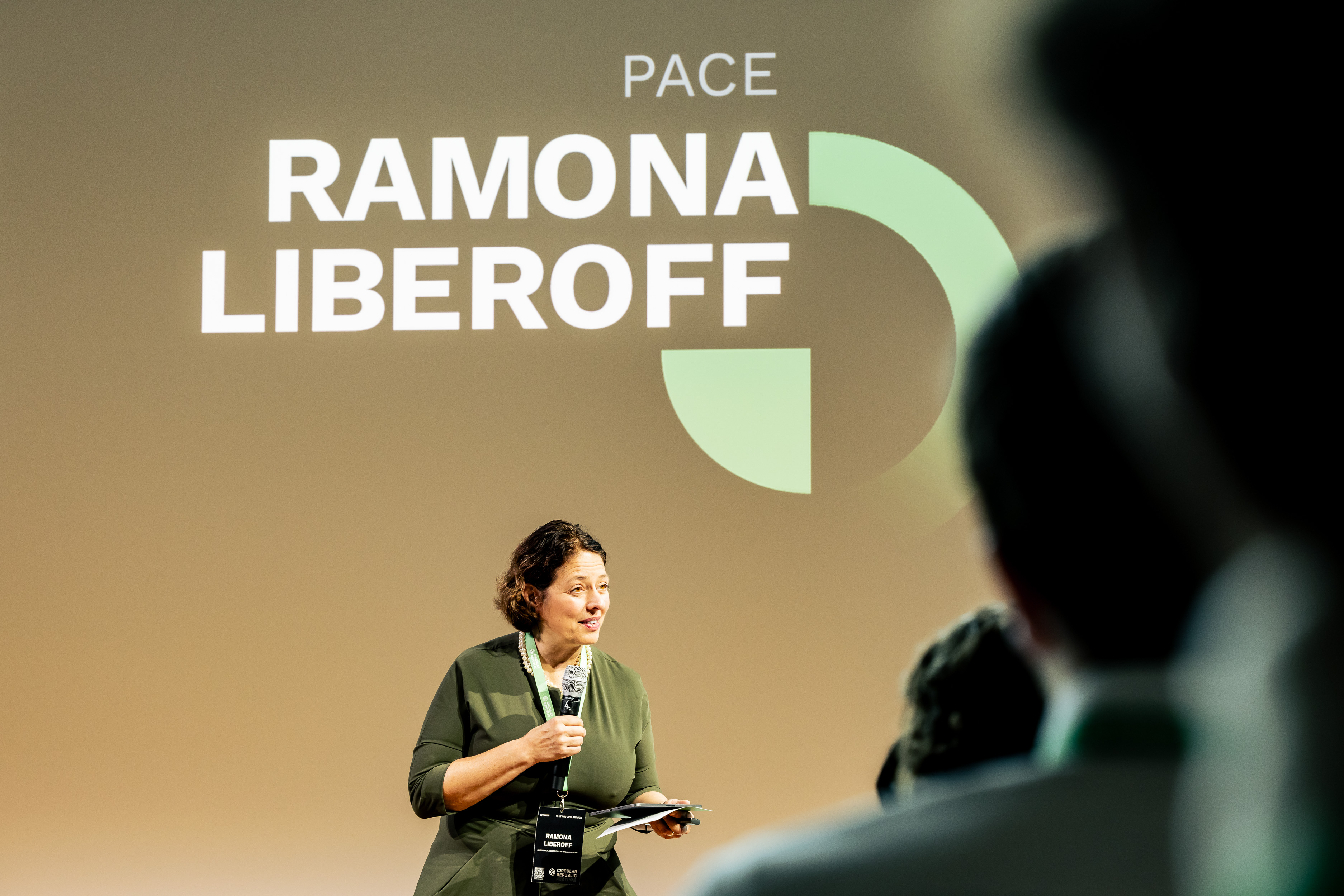 Ramona Liberoff addresses the Circular Republic Festival 
